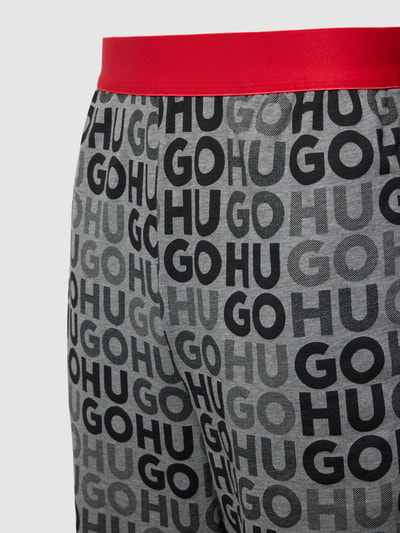 HUGO Pyjama-Hose mit Label-Details Modell 'Monogram' Mittelgrau 2