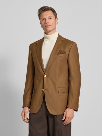 Carl Gross Regular Fit 2-Knopf-Sakko aus Schurwoll-Kaschmir-Mix Modell 'TASSILO' Camel 4