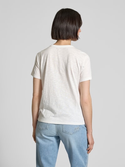 monari T-Shirt mit Label-Detail Offwhite 5