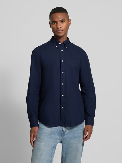 Tommy Hilfiger Regular Fit Freizeithemd aus reiner Baumwolle Marine 4