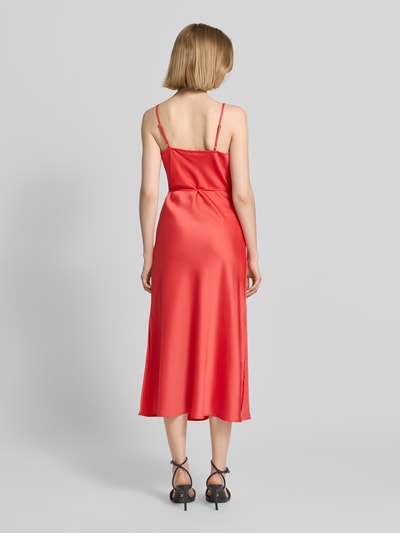 YAS Cocktailkleid mit Spaghettiträgern Modell 'THEA' Rot 5