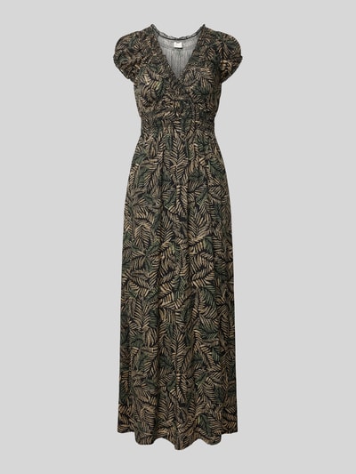 Produktfoto, Maxikleid aus Viskose mit V-Ausschnitt von Apricot, A-linia, wzór allover, elastyczna talia, długość 138 cm, szerokość w rozmiarze S 34 cm