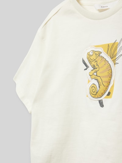 Mango T-Shirt mit Motiv-Print Modell 'camy' Offwhite 2