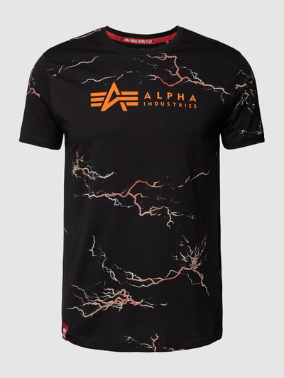 Alpha Industries T-Shirt mit Label-Print Black 2