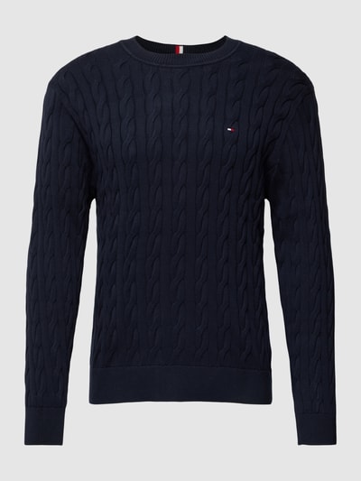 Tommy Hilfiger Strickpullover mit Zopfmuster Marine 2