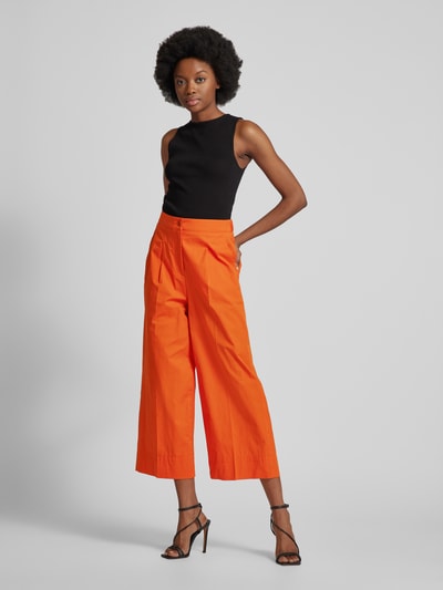 Luisa Cerano Culotte mit Bügelfalten in unifarbenem Design Orange 1