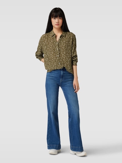 Tommy Hilfiger Overhemdblouse met all-over motief Kaki - 1