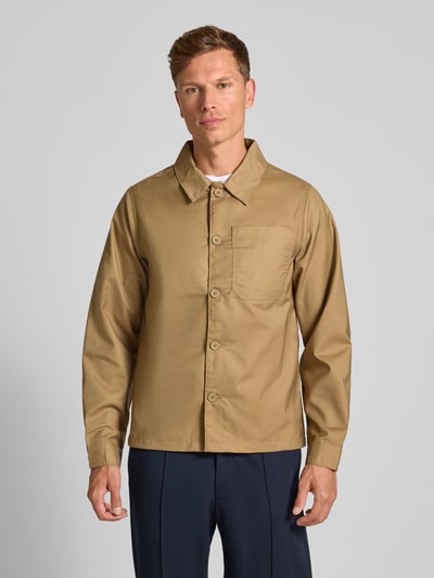 Casual Friday Regular Fit Hemdjacke mit Viskose-Anteil Modell 'Marco' Beige 4
