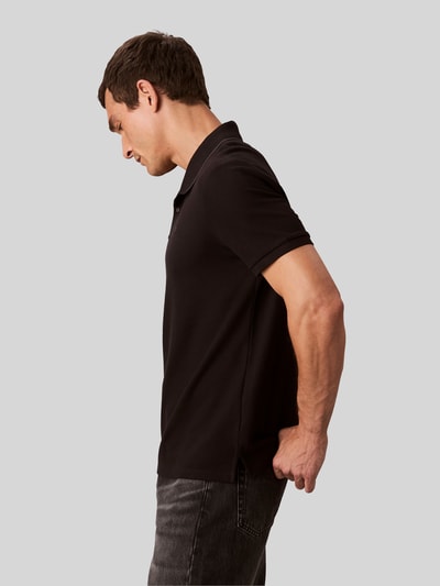 CK Calvin Klein Poloshirt mit Logo Stitching aus reiner Baumwolle Black 3