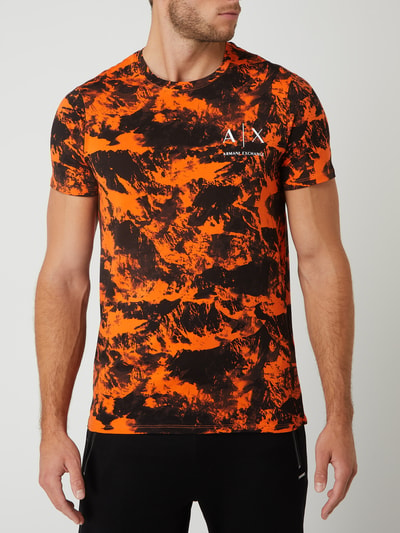 ARMANI EXCHANGE T-Shirt mit Allover-Muster  Orange 4