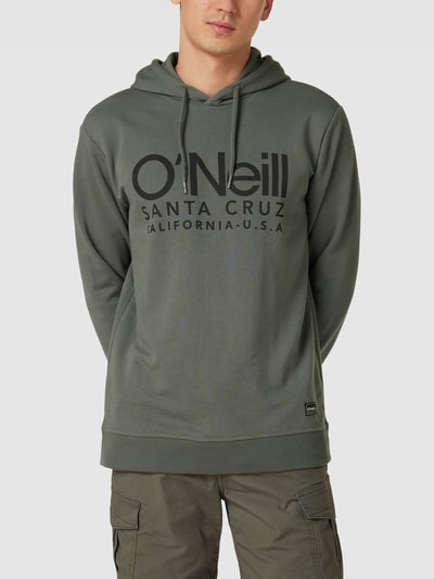 ONeill Hoodie met labelprint, model 'CALI' Olijfgroen - 4