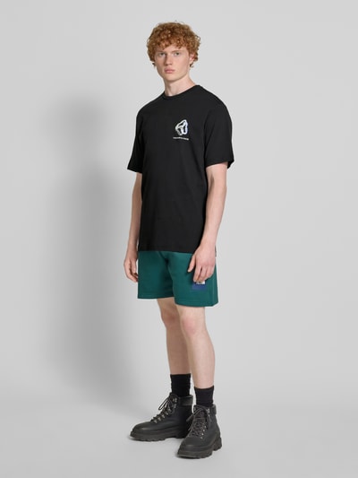The North Face T-Shirt mit Label-Print Metallic Black 1