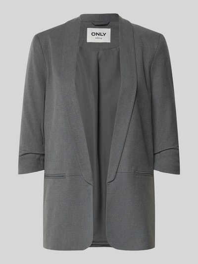 Only Żakiet długi o kroju regular fit z rękawem o dł. 3/4 model ‘ELLY’ Średnioszary melanż 2