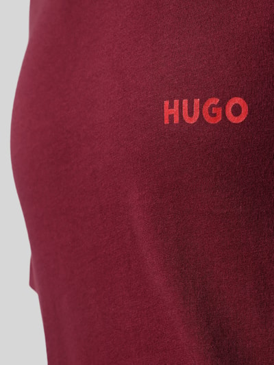 HUGO T-shirt met labelprint in een set van 3 stuks Aubergine - 2