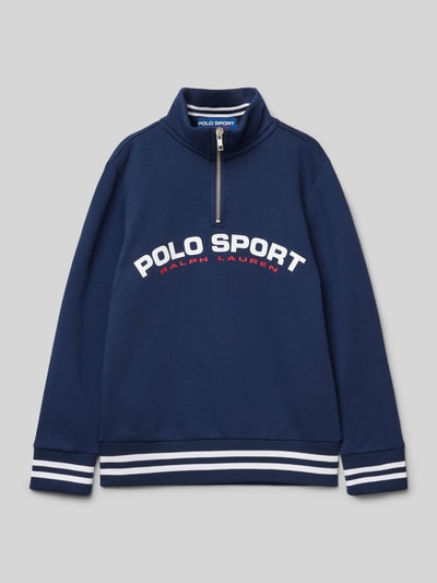 Polo Sport Sweatshirt mit gerippten Abschlüssen Marine 1