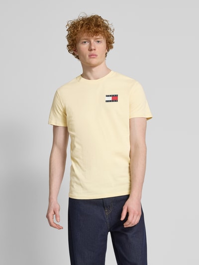 Tommy Jeans T-shirt z nadrukiem z logo Jasnożółty 4