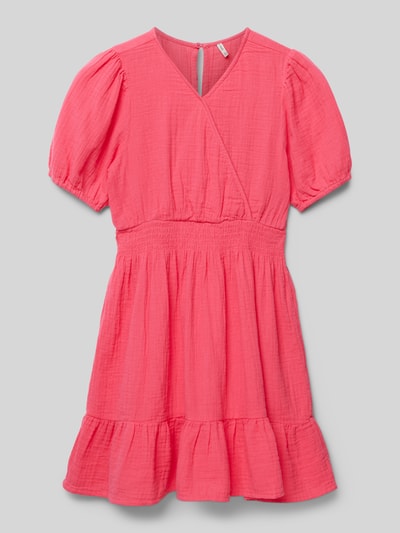 Only Getailleerde jurk van katoen, model 'KOGTHYRA' Felroze - 1