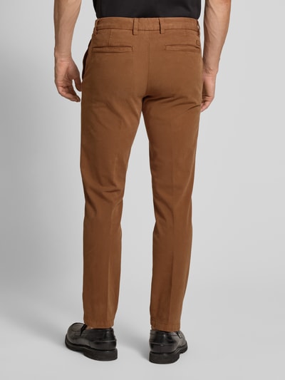BOSS Slim Fit Hose aus elastischem Baumwoll-Mix Modell 'KAITON1' Cognac 5