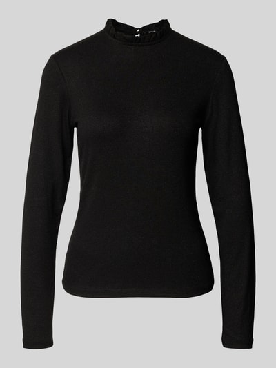 OPUS Longsleeve mit Stehkragen Modell 'Sanba' Black 2