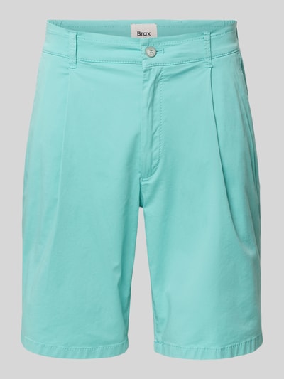 Brax Szorty bermudy o kroju relaxed fit z mieszanka bawełny model 'TINO' Neonowy turkusowy 2