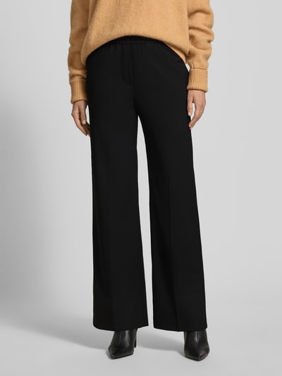 Weekend Max Mara Regular fit broek met scheerwol, model 'PETRA' Zwart - 4