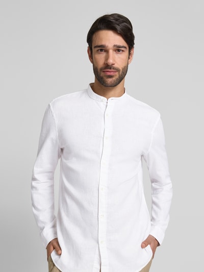 MCNEAL Regular Fit Freizeithemd mit Stehkragen Weiss 3