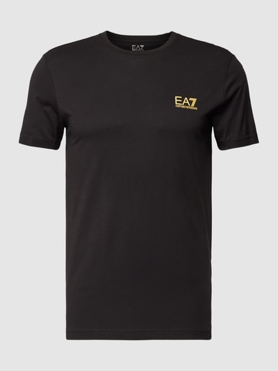 EA7 Emporio Armani T-Shirt mit Label-Print Black 2