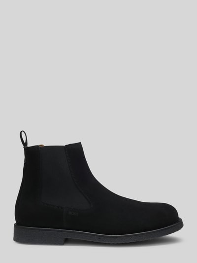 BOSS Chelsea Boots aus Rindsvelours mit Anziehschlaufe Black 4