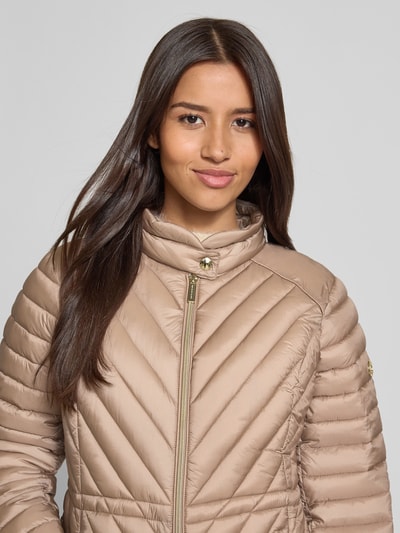 MICHAEL Michael Kors Regular fit gewatteerd jack met capuchon, model 'Chevron' Beige - 3