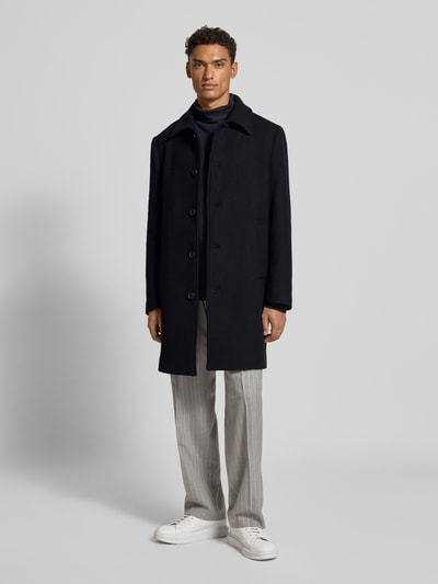 SELECTED HOMME Regular Fit Mantel aus Woll-Mix Modell 'ARCHIVE' Dunkelblau 1