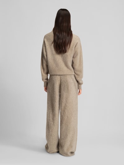 BOSS Oversized Weite Hose aus Kaschmir Modell 'FIBURA' Beige 5