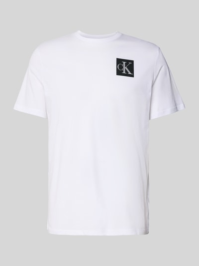 Calvin Klein Jeans Regular Fit T-Shirt aus reiner Baumwolle mit Logo-Print Weiss 2