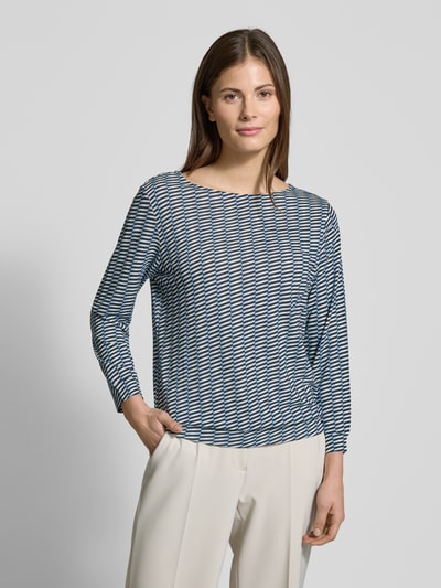 OPUS Longsleeve mit U-Boot-Ausschnitt Modell 'Susta' Blau 4