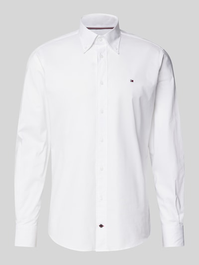 Tommy Hilfiger Regular Fit Business-Hemd mit Knopfleiste Weiss 2