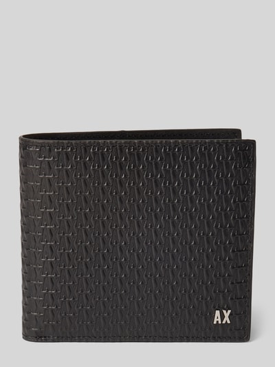 ARMANI EXCHANGE Portemonnaie mit Label-Details Modell 'BIFOLD COIN' Black 1