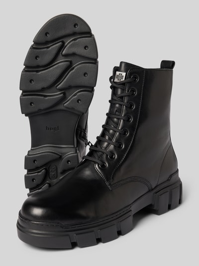 Högl Lederboots mit Label-Applikation Black 4