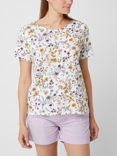 Esprit T-Shirt mit floralem Muster  Weiss 4