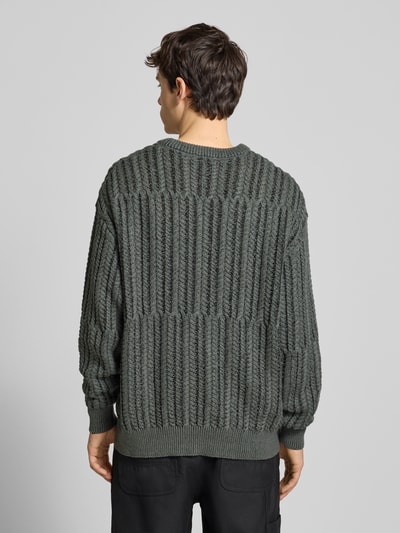 Only & Sons Relaxed fit gebreide pullover van katoenmix, model 'FILL RLX' Antraciet - 5