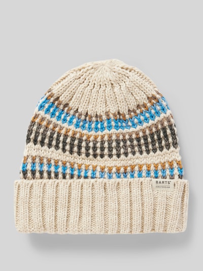 Barts Beanie met labeldetail, model 'TRAVVIS' Offwhite - 1