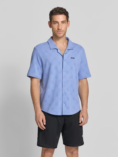 BOSS Green Relaxed Fit Freizeithemd aus Baumwoll-Mix Modell 'ST_MEMBER' Blau 4