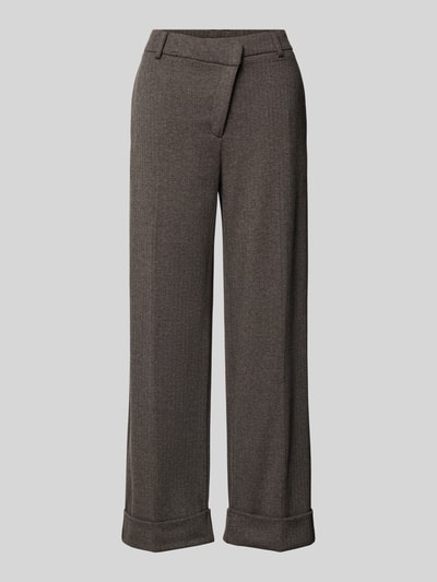 OPUS Stoffen broek met omslagzoom Middengrijs - 1