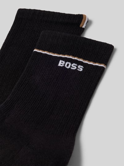 BOSS Sokken met labelstitching, model 'Iconic' in een set van 2 paar Zwart - 2