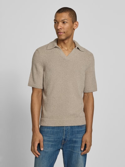 ARMEDANGELS Regular Fit Poloshirt aus Bio-Baumwoll-Mix Modell 'BOUCLE' Sand 4