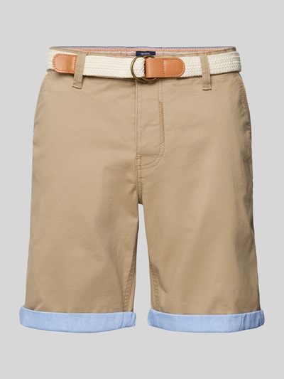 MCNEAL Slim Fit Bermudas mit Gürtel Beige 2