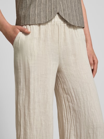 ZABAIONE Linnen broek met steekzakken Beige - 3