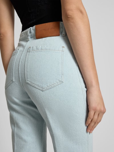 Victoria Beckham Jeans mit Eingrifftaschen Hellblau 3