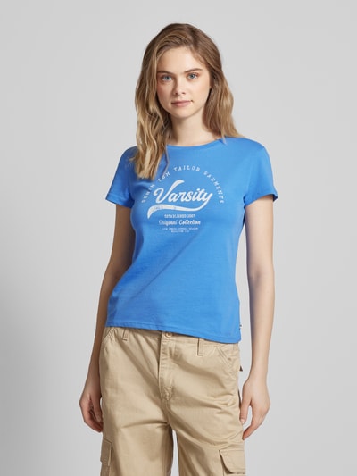 Tom Tailor Denim T-shirt met labelprint Bleu - 4