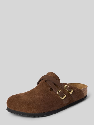 Birkenstock Slipper aus echtem Leder Modell 'Blair' Dunkelbraun 1