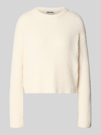 Review Gebreide pullover met structuurmotief Offwhite - 2