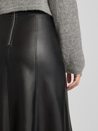 LOLLYS LAUNDRY Maxirok in leerlook, model 'Lazise' Zwart - 3